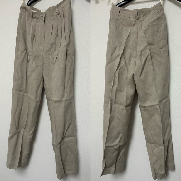 NWT Skall Studio Joan Wide Leg High Waisted Pleated Linen Pants 36 - Picture 13 of 14